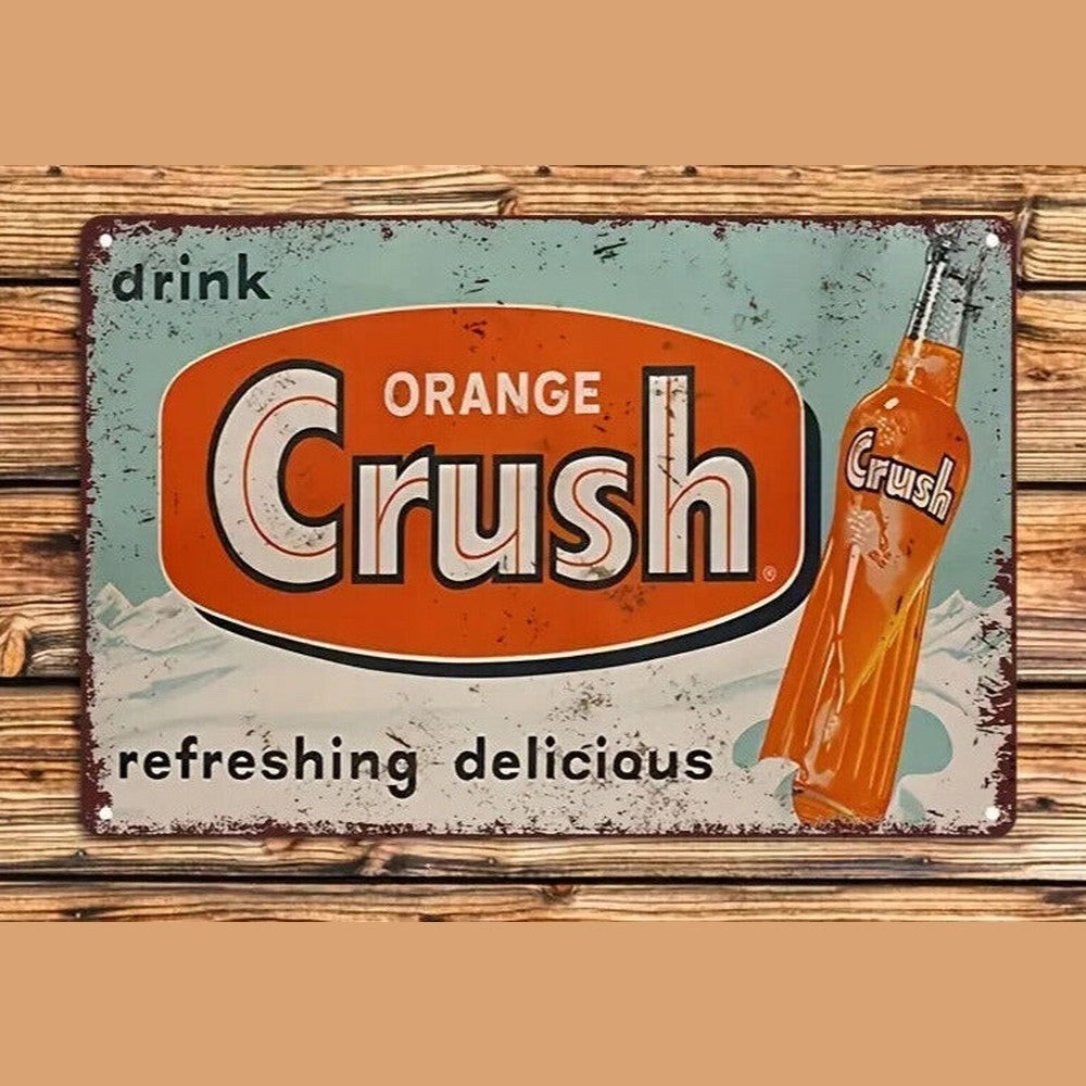 Orange Crush Novelty Metal Sign 12 x 8 Wall Art Home & Garden:Home Décor:Plaques & Signs Style Your Walls